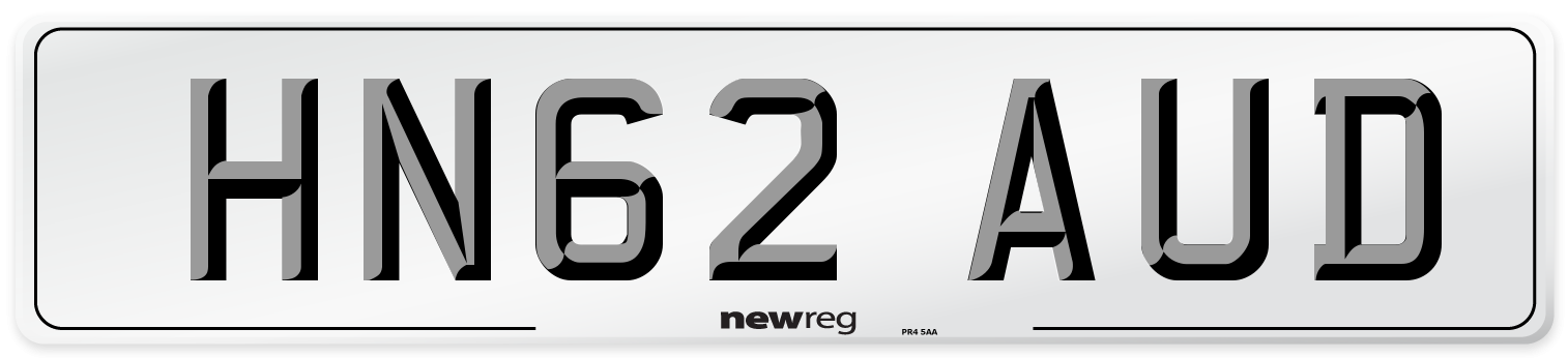 HN62 AUD Number Plate from New Reg